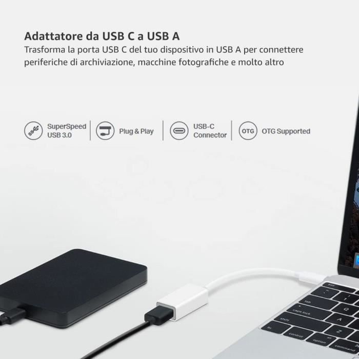 TP-Link UC400 Ultraschneller USB 3.0 Typ-C zu USB Typ-A Adapter