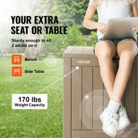 Aufbewahrungsbox für den Außenbereich, 117 l Fassungsvermögen, wasserdicht, Vorhängeschloss aus Aluminiumlegierung, 56 x 43 x 53 cm