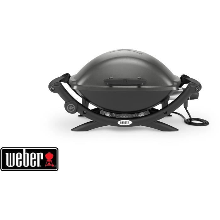 WEBER Elektrischer Grill Q 1400 - Schwarz Grijs