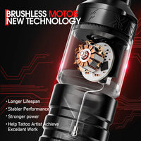 Kabelloses Tattoo-Maschinen-Set, bürstenloser Motor, 2400mAh Akku
