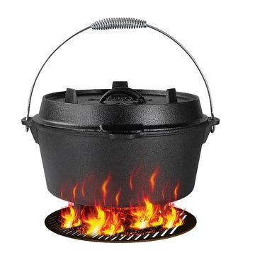 BBQ Dutch Oven, 40L Fassungsvermögen, Gietijzeren Constructie