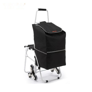 Einkaufswagen zum Treppensteigen, 50 l – 75 kg Fassungsvermögen, gepolsterter Griff und Abrieb