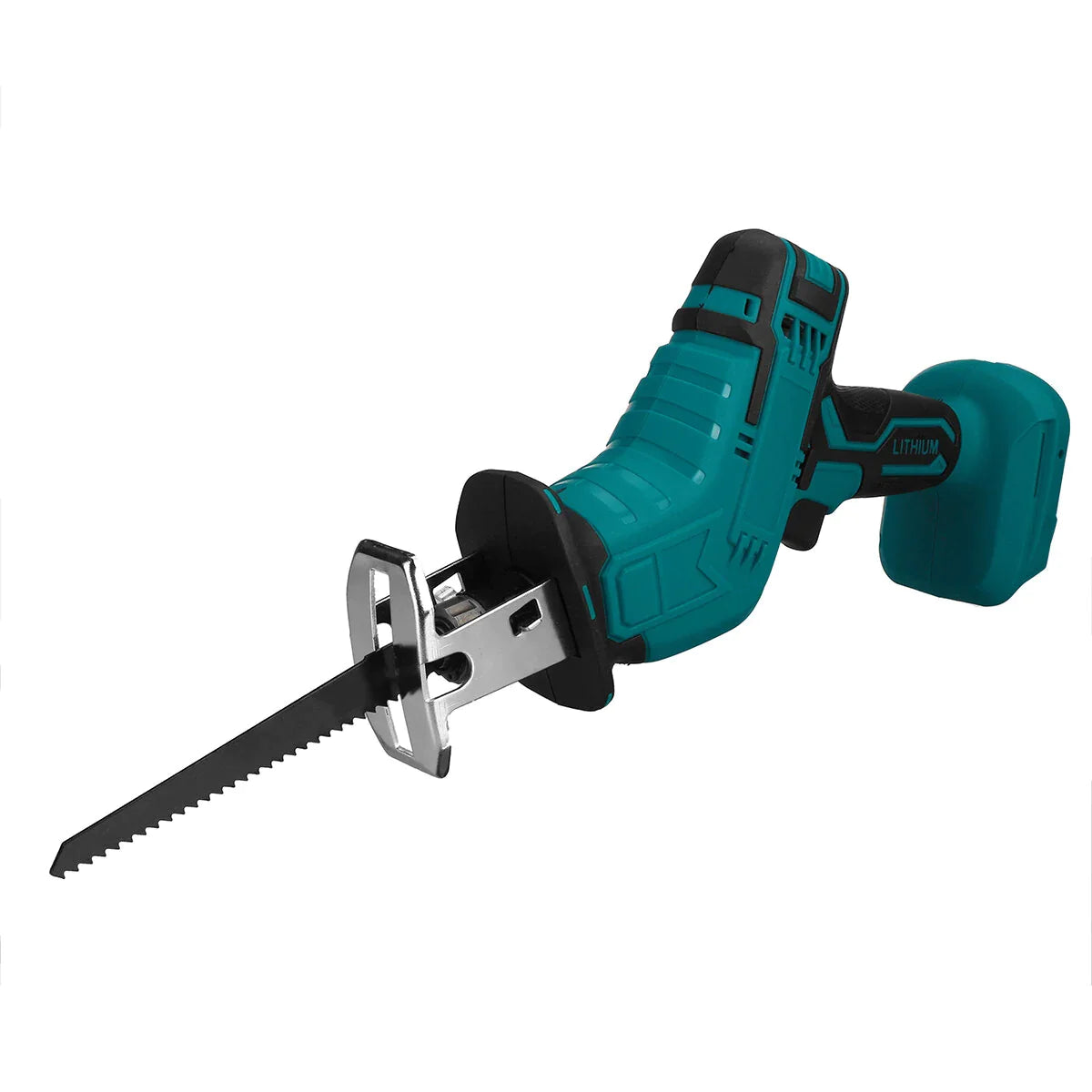 Snoerloze Reciprozaag mit 4 Zaagbladen - Accu Niet Inbegrepen - Arangepast aan 18V Makita Battery - for hout & metaal - Black and Blue