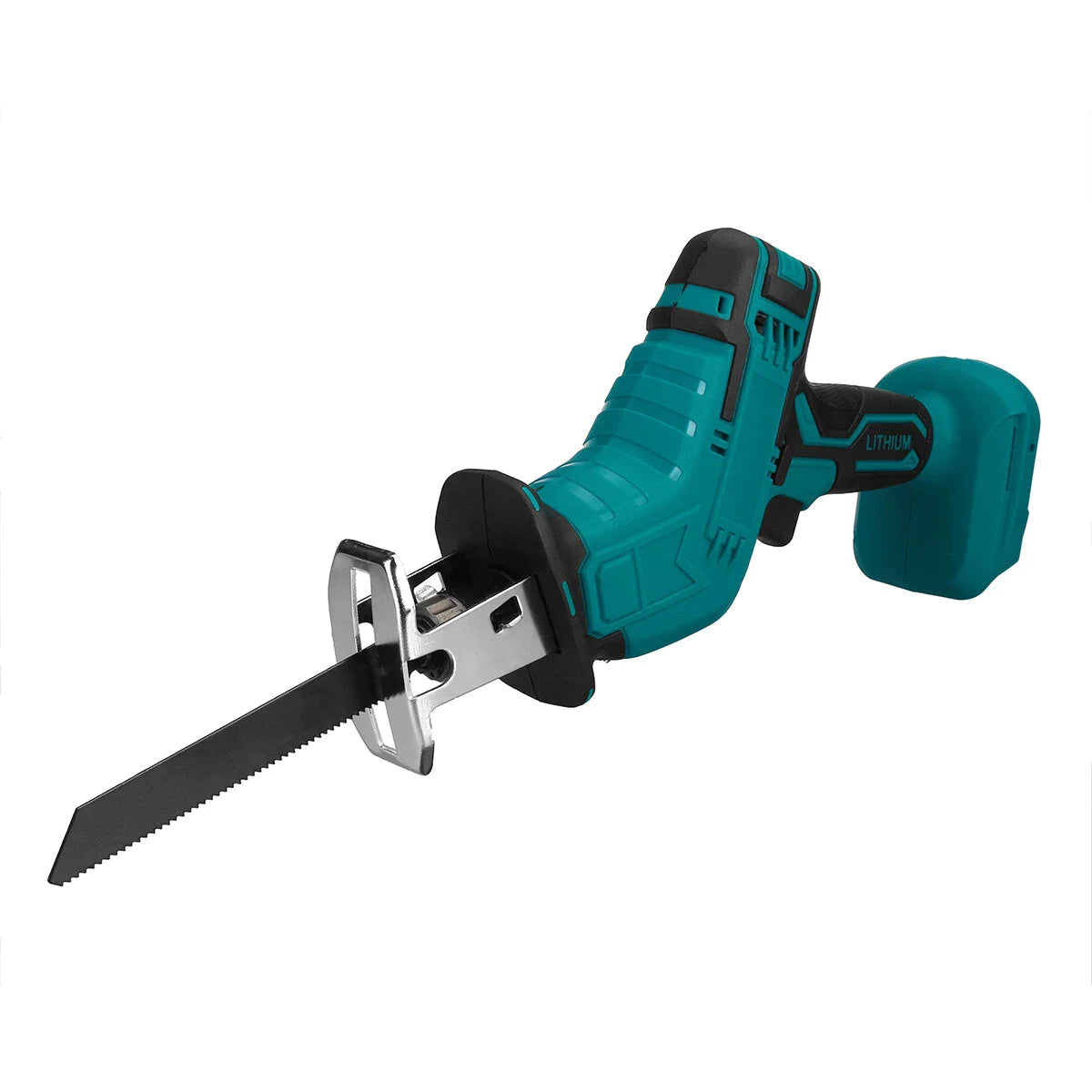 Snoerloze Reciprozaag mit 4 Zaagbladen - Accu Niet Inbegrepen - Arangepast aan 18V Makita Battery - for hout & metaal - Black and Blue