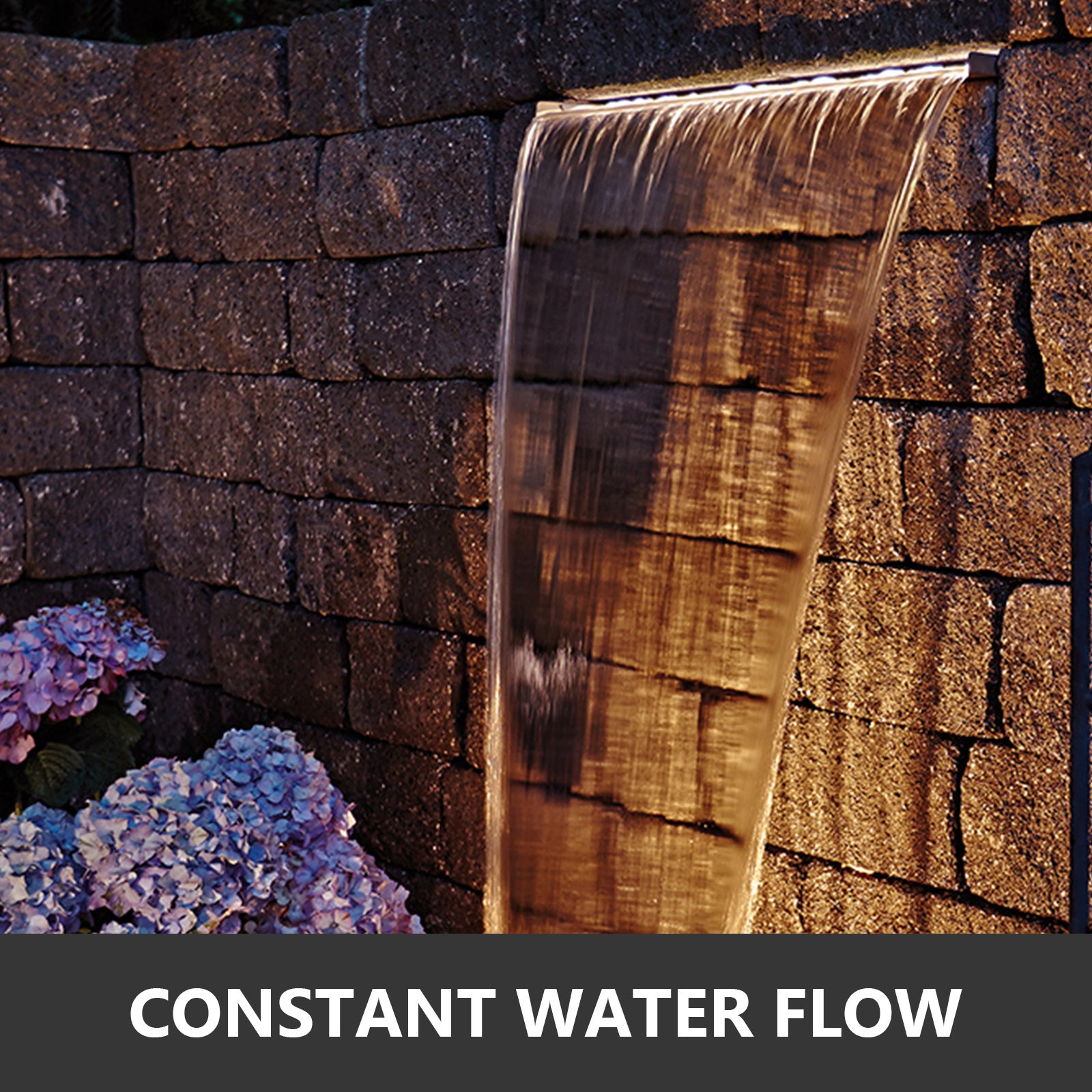 Pool Springbrunnen, Edelstahl, Wasserfall-Effekt, Einfache Installation