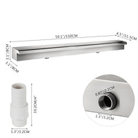 Pool Springbrunnen, Edelstahl, Wasserfall-Effekt, Einfache Installation