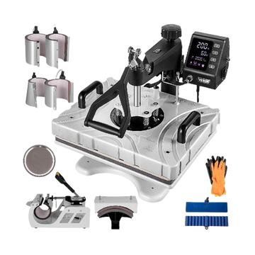 Hitzepressemaschine, 360° Schwenkdesign, LCD Digitalanzeige