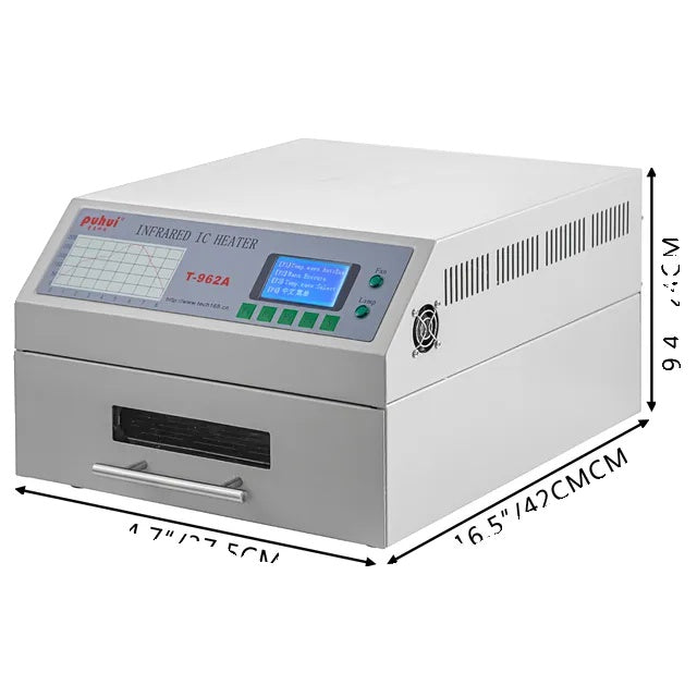 Reflow-Ofen, Infrarot-Heizung, Leiterplatten-SMD-SMT-BGA-Wiederherstellung, T-962A