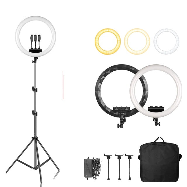 Selfie Ring Light, LED Video Lamp, Statiefstandaard