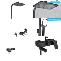 Shower Faucet Set, Rainfall Bathtub Tap, Bathroom Shelf