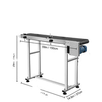 Förderbandmaschine, 150 CM Länge, Edelstahl-Geländer