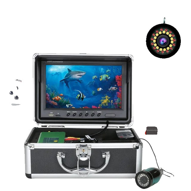 Underwater Fishing Camera, 9HD 1080P Screen, 15 White LEDs + 15 IR Lamp