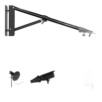 Wandmontierter Galgenarm für Fotostudio – maximale Länge 137 cm/170 cm, drehbar.