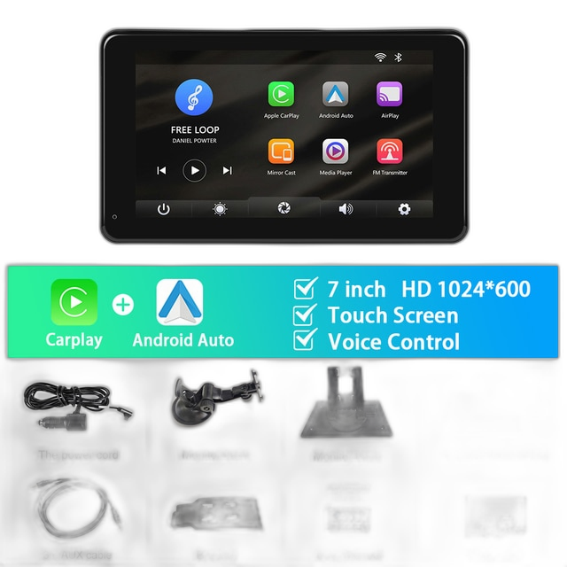 7 inch Car Stereo MP5 Player with Carplay, Android Auto, Bluetooth - Na