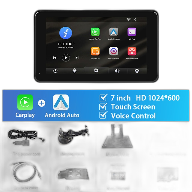 7 inch Car Stereo MP5 Player with Carplay, Android Auto, Bluetooth - Na