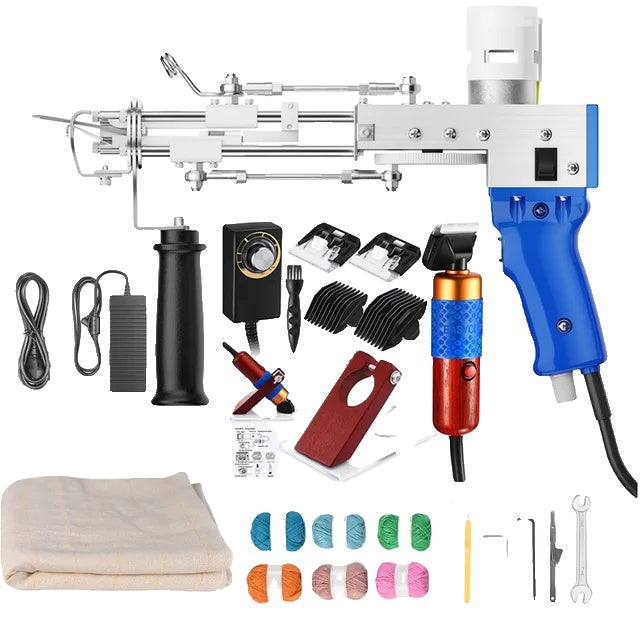 Tufting Gun Set, 2-in-1 Elektrische Tufting Gun, 7-21mm Tufting Machine