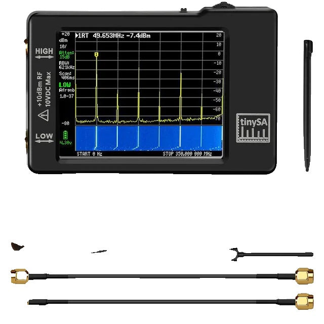 Handheld Spectrum Analyzer, Portable, 100KHz to 53GHz Coverage, 32GB Card Included