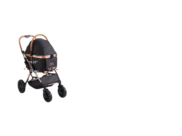 Haustier-Kinderwagen, faltbares Design, Aufbewahrungskorb