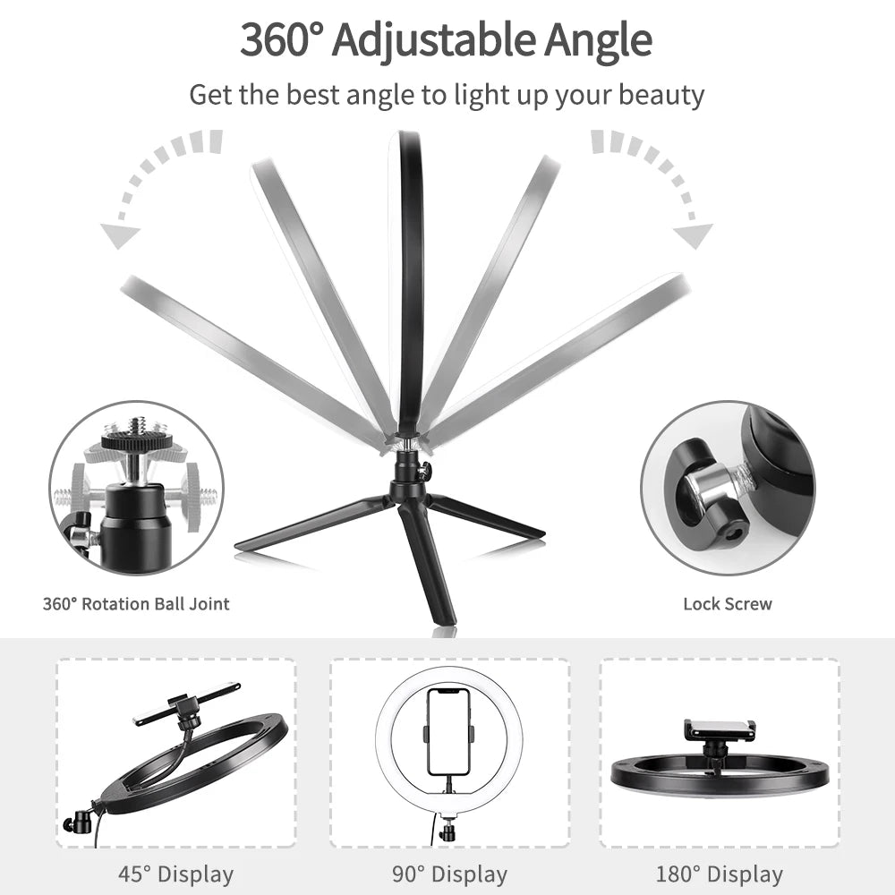 LED Ring Licht, Dimbare Verlichting, Statief Stand