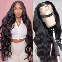 Human Hair Wigs, HD Transparent, Deep Part