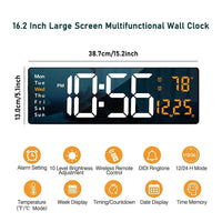 Digitale Wanduhr, Großes LED-Display, Fernbedienung