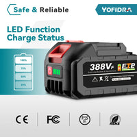 Wiederaufladbare Lithium-Ionen-Batterie, 21V, LED-Anzeige