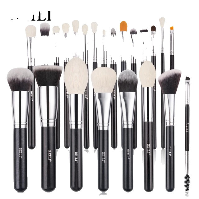 Makeup-Pinsel-Set, professionell, aus natürlichen Ziegenhaaren