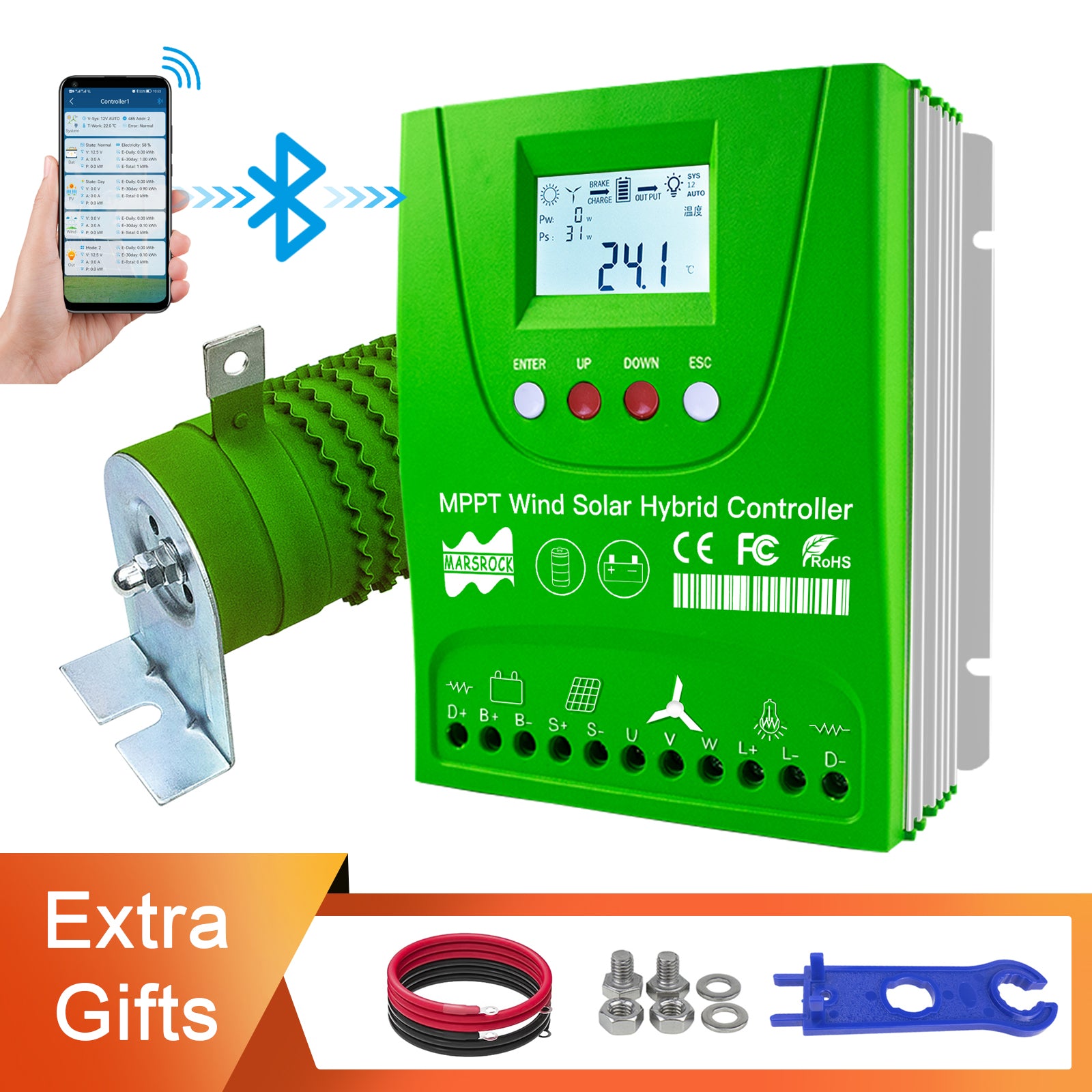 Solar Controller, MPPT Technology, WiFi Connectivity