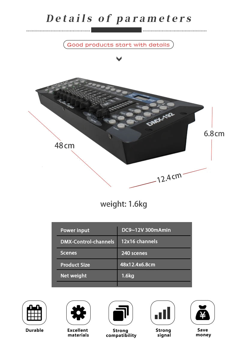 DMX-Controller, Bühnenbeleuchtung, LED-Par-Moving-Head