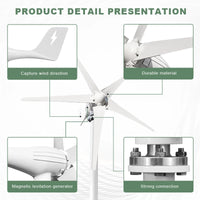 Wind Turbine Generator, 3000W Power Output, MPPT Off Grid System