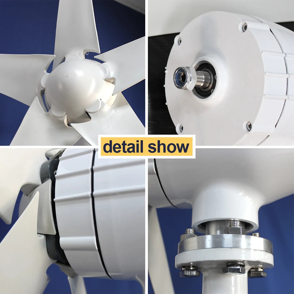 Wind Turbine Generator, 3000W Power Output, Free MPPT Controller