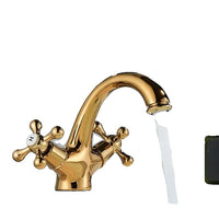 Bathroom Faucet, Antique Brass, Hot and Cold Water