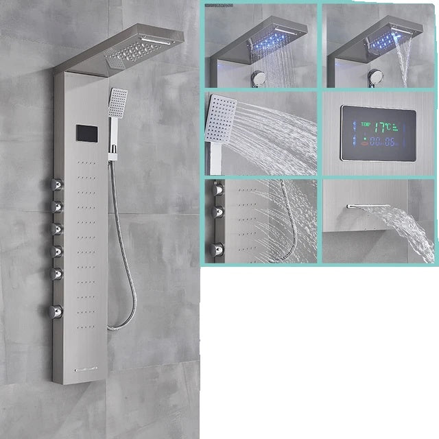 LED Duschpaneel, Wasserfall Regendusche, SPA Massagestrahl