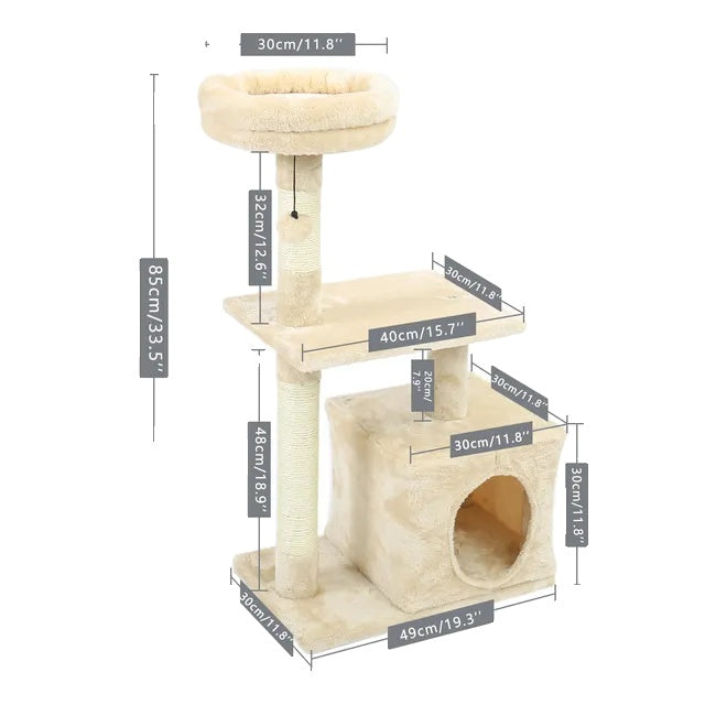 Katzenbaum, hoher Katzenturm, große Katzenwohnung