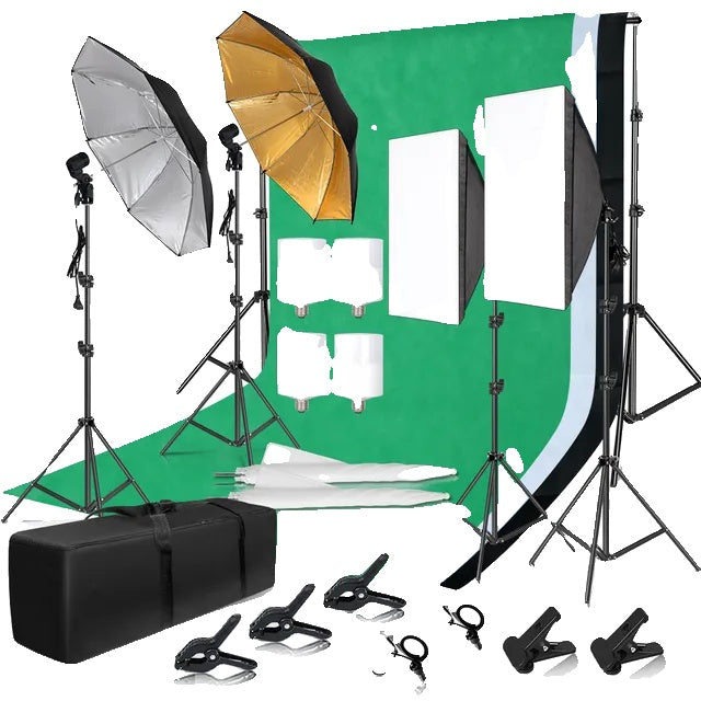 Fotografie-Beleuchtungsset, Softbox-Beleuchtung, Hintergrundrahmen