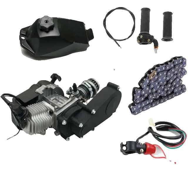 Mini-Pitbike-Motor, 2-Takt, Seilzugstarter