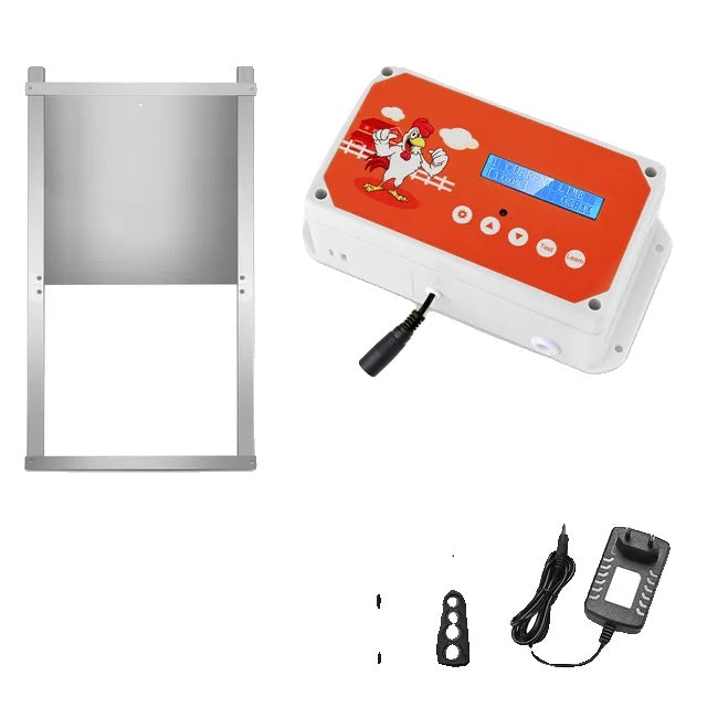 Hühnerstalltür, Timer & Lichtsensor, LCD-Bildschirm