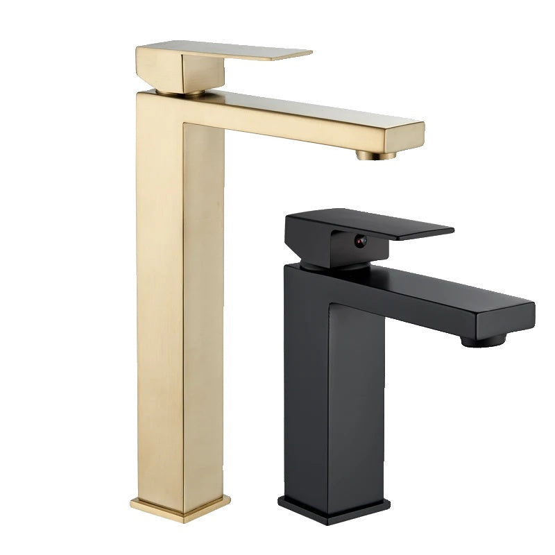 Bathroom Basin Faucet, Deck Mount, Hot Cold Water Mixers