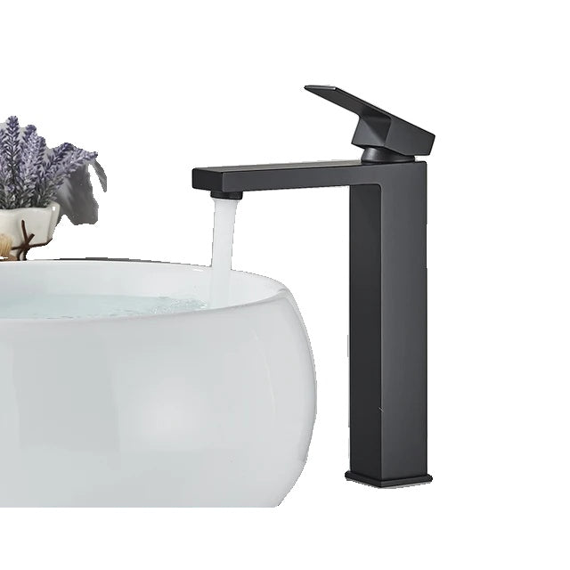 Bathroom Basin Faucet, Deck Mount, Hot Cold Water Mixers