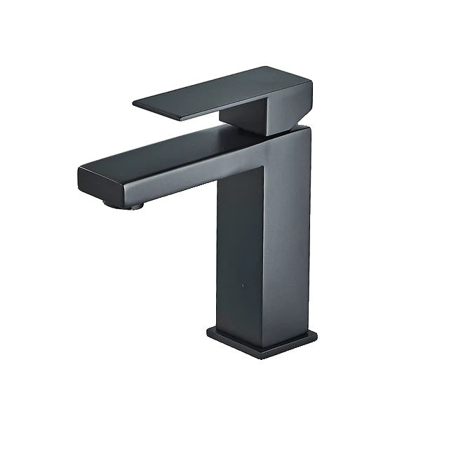 Bathroom Basin Faucet, Matte Black, Deck Mount