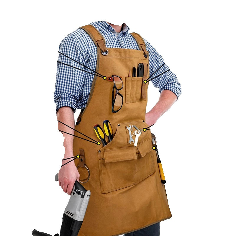 Gardening Apron, Durable Canvas, Tool Pockets