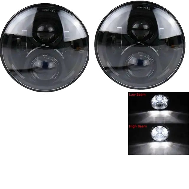 Jeep Wrangler LED Headlights, 7 Inch, Hi/Low Beam