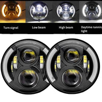 Jeep Wrangler LED Headlights, 7 Inch, Hi/Low Beam