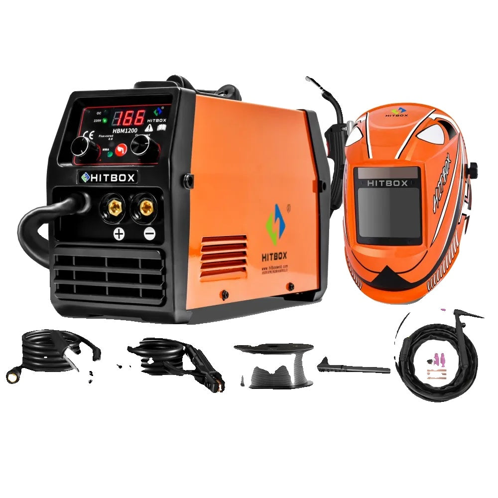 Mig Welder, 110V/220V Power Source, 3 in 1 Synergy