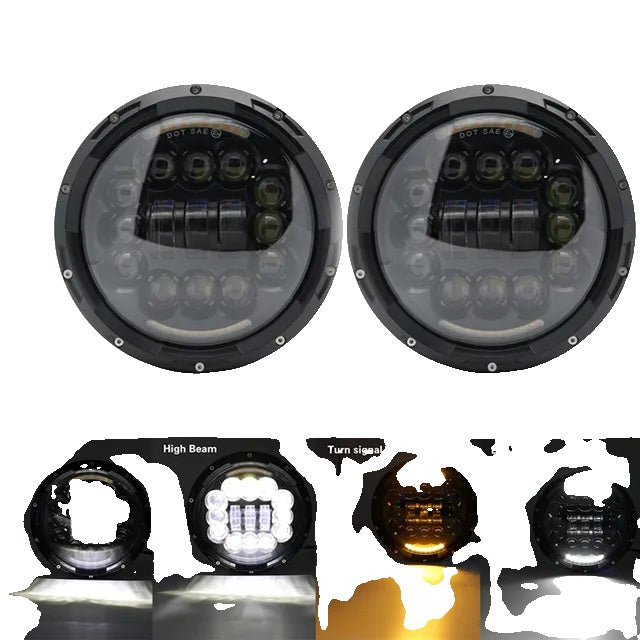 LED-Scheinwerfer, Fern-/Abblendlicht, geeignet für Jeep Wrangler Jk tj Cj Vaz 2121 Lada Niva 4X4.