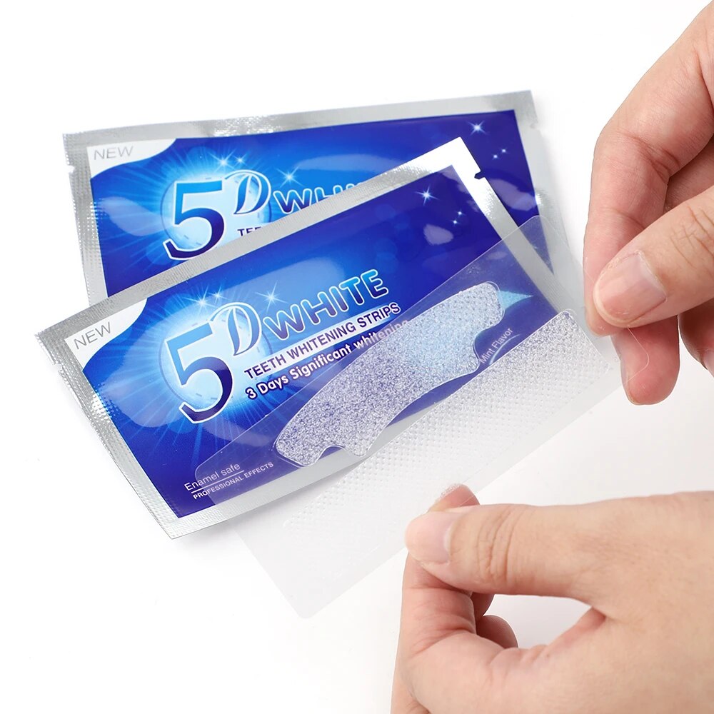 "Zahnaufhellungsstreifen, 5D Gel, Zahnpflege-Set"