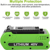 Greenworks 40-V-Akku, 6000 mAh, Li-Ionen-Akku