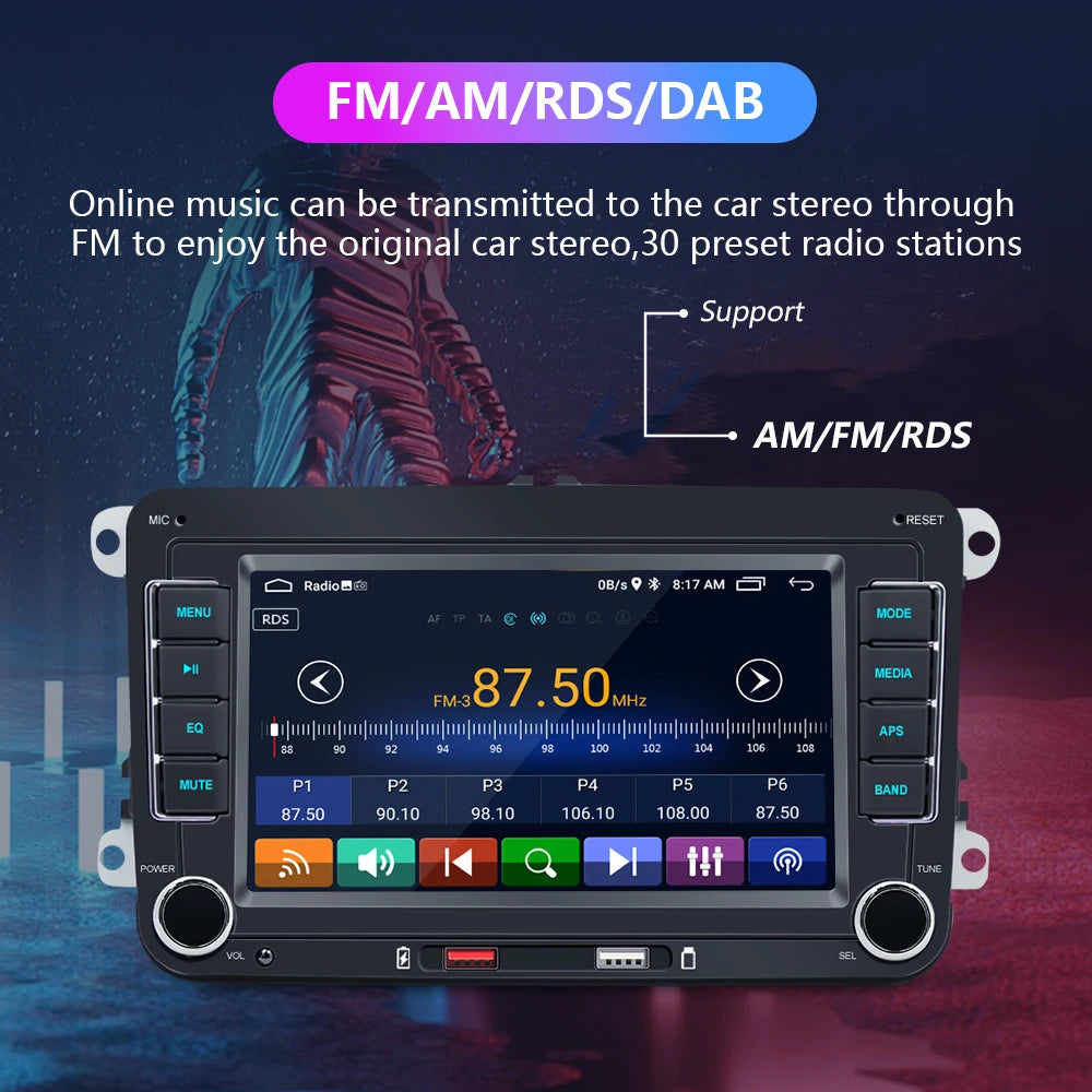 Autoradio, kabelloses CarPlay, Android Auto