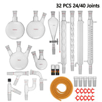 Laborgeräte-Set aus Borosilikatglas mit 24/40 Gelenken