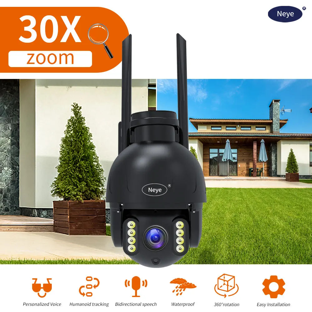Kamera für die Sicherheit zu Hause im Außenbereich, IP-Kamera, 8 MP/4K WLAN, EU-Stecker